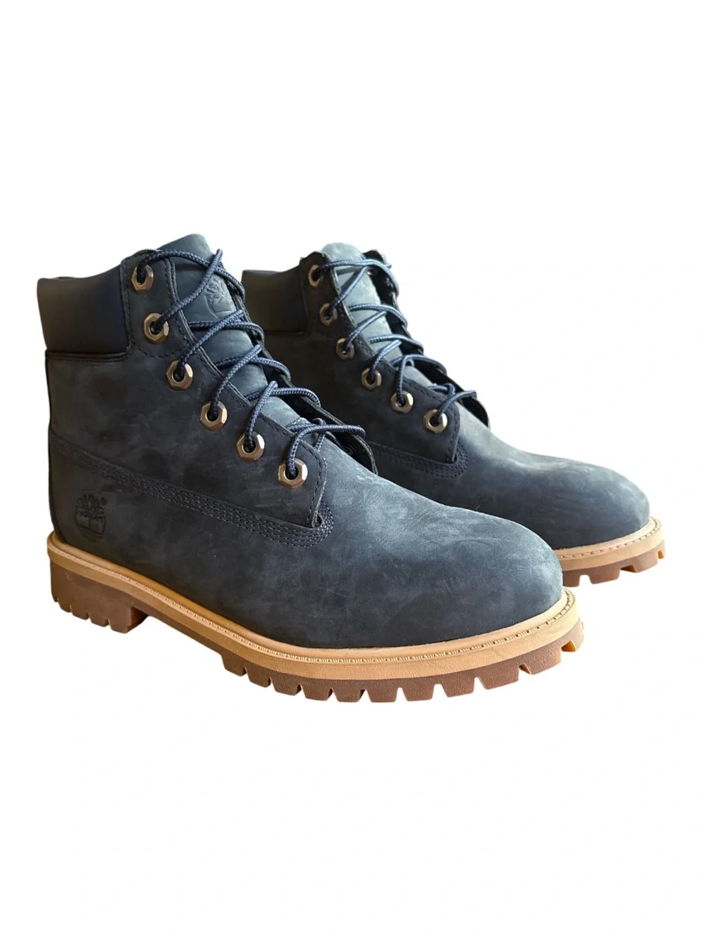 TIMBERLAND JUNIOR 6-INCH PREMIUM WATERPROOF BOOT NAVY BLUE NWOT SZ 4.5